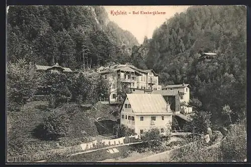 AK Kufstein, Häuser in der Bad Kienbergklamm