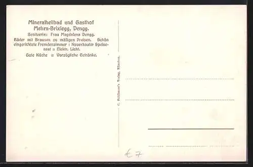 AK Mehrn-Brixlegg, Mineralheilbad und Gasthof mit Bergpanorama