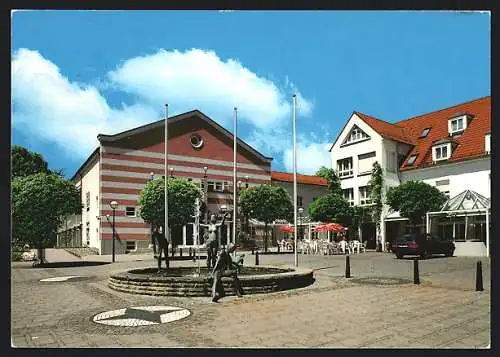 AK Plüderhausen /Remstal, Stauferhalle am Marktplatz