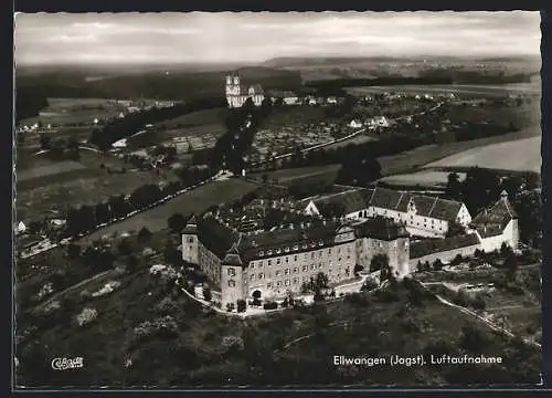 AK Ellwangen /Jagst, Das Schloss vom Flugzeug aus