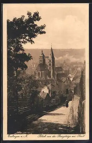 AK Esslingen a. N., Blick von der Bergsteige zur Stadt