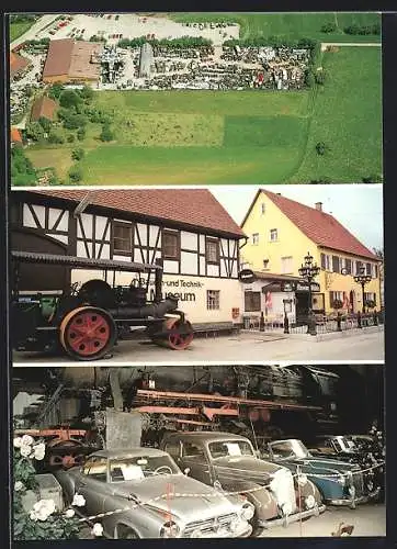 AK Eschach-Seifertshofen / Württ., Schwäbisches Bauern und Technik Museum, Bes. E. Kiemele, Auto Borgward u.a.