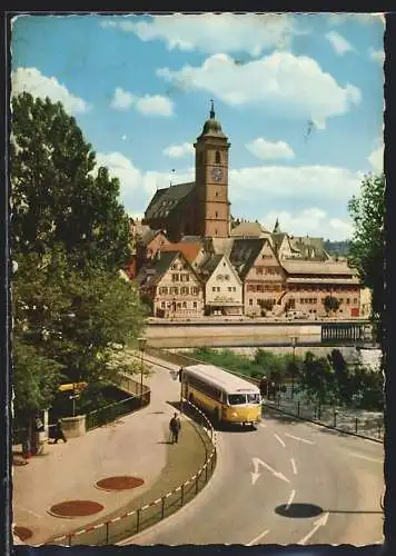 AK Nürtingen, Neckarbrücke mit Bus