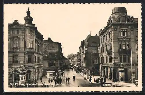 AK St. Pölten /Niederdonau, Strassenpartie Kremserstrasse