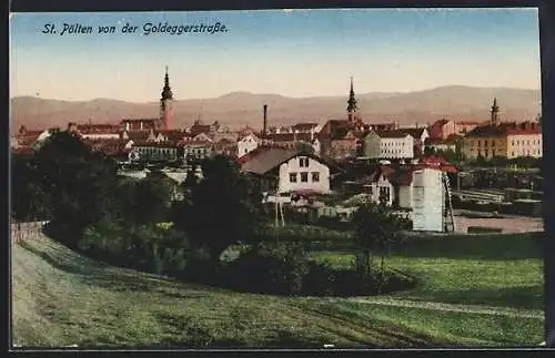 AK St. Pölten, Blick von der Goldeggerstrasse