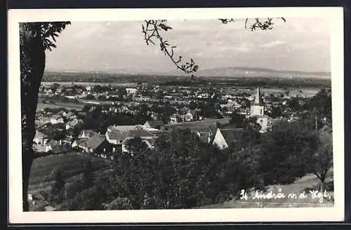 AK St. Andrä v. d. Hgt., Ortsansicht mit Blick auf die Umgebung