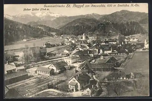 AK St. Aegyd am Neuwalde, Ortsansicht aus der Vogelschau