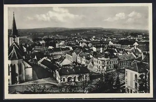 AK Hollabrunn, Ortsansicht mit Kirche