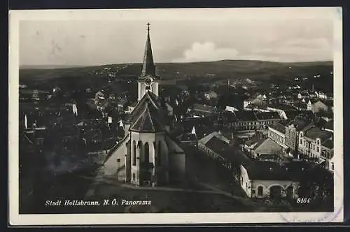 AK Hollabrunn, Teilansicht mit Kirche