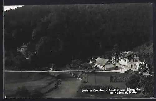 AK Schwarzau im Gebirge, Amalia Bachlers Gasthof zur Singerin im Höllental