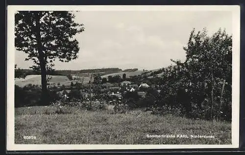 AK Karl /Niederdonau, Ortsansicht aus der Ferne