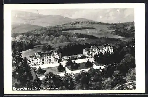 Künstler-AK Rekawinkel, Ansicht vom Sanatorium aus der Vogelschau