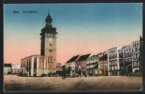 AK Retz, Hauptplatz mit Kirche