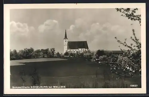 AK Sindelburg bei Wallsee, Blick zur Kirche