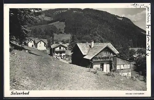 AK Kleinzell /N.-Oe., Salzerbad, Häuser am Hang