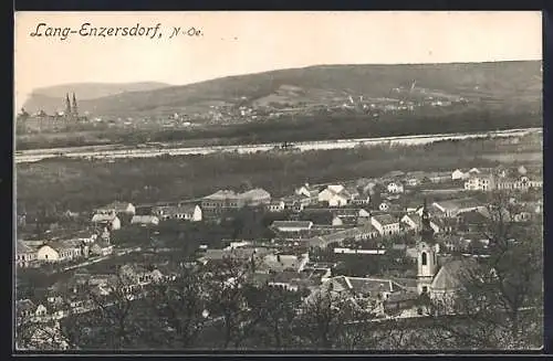 AK Lang-Enzersdorf, Teilansicht mit Kirche