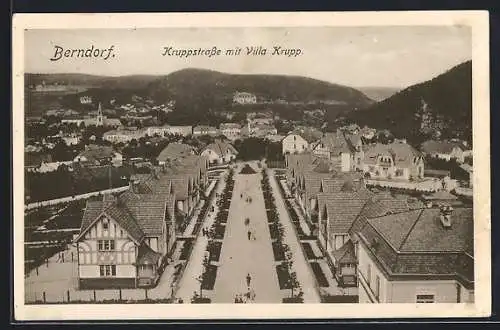 AK Berndorf, Kruppstrasse mit Villa Krupp