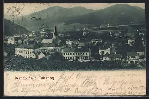 AK Berndorf a. d. Triesting, Blick über die Dächer