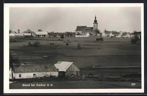 AK Brand bei Gmünd, Teilansicht mit Blick zur Kirche