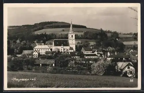 AK Krumbach /N. Ö., Gesamtansicht aus der Vogelschau