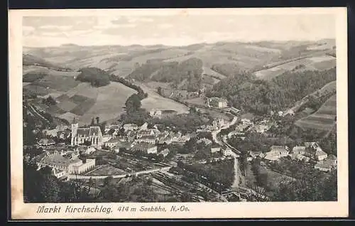 AK Kirchschlag /N.-Oe., Ortsansicht aus der Vogelschau