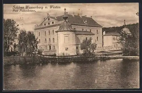 AK Pottenbrunn, Schloss Wasserburg von Westen