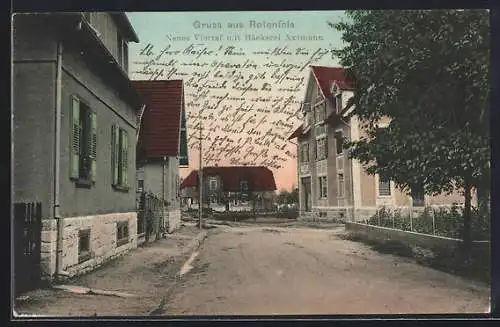 AK Rotenfels / Murgtal, Neues Viertel mit Bäckerei Axtmann, Strassenpartie