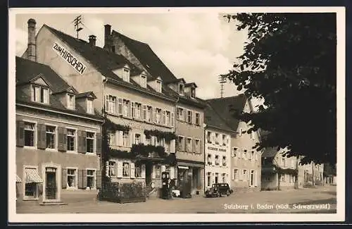 AK Sulzburg, Gasthaus und Pension Zum Hirschen von Ww. K. Marquart