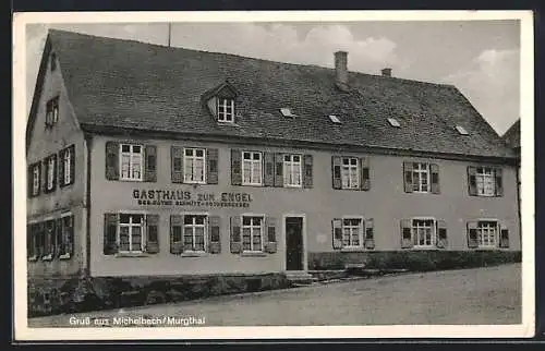 AK Michelbach /Murgtal, Gasthaus zum Engel K. Schmitt-Rothenberger, Frontansicht