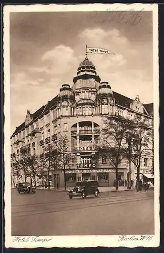 AK Berlin, Hotel Tempo, Kurfürstendamm 59-60