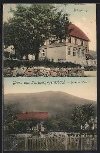 AK Scheuern-Gernsbach, Schulhaus, Ansicht vom Schwesternheim