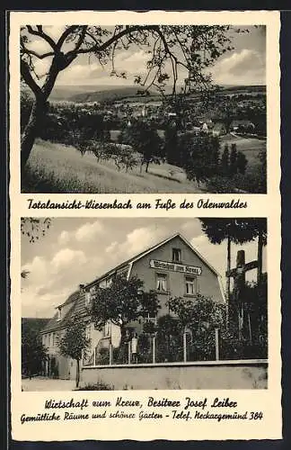 AK Wiesenbach / Neckargemünd, Gasthaus zum Kreuz, Gesamtansicht