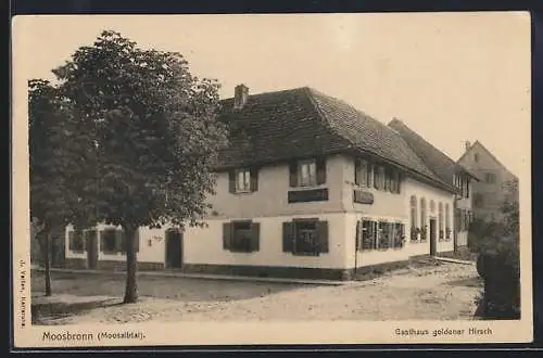 AK Moosbronn /Moosalbtal, Gasthaus goldener Hirsch