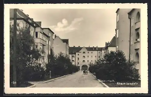 AK Eisenstadt, Wohnhäuser in der Rheinlandstrasse