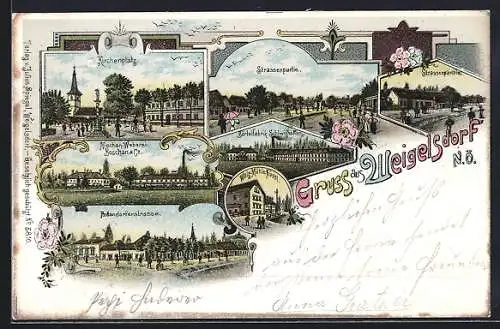 Lithographie Ebreichsdorf, Weigelsdorf, Mechan. Webere Boschan & Co., Börtenfabrik Schiwizhoffen, Rottendorferstrasse