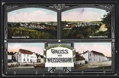 AK Weissenborn / Klosterlaussnitz, Fröhlich`s Restaurant und Türinger Hof