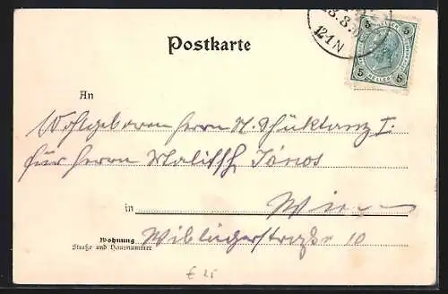 AK Wien, Hotel goldene Birn, Hauptstrasse 31, mit Strasse und Kindergruppe