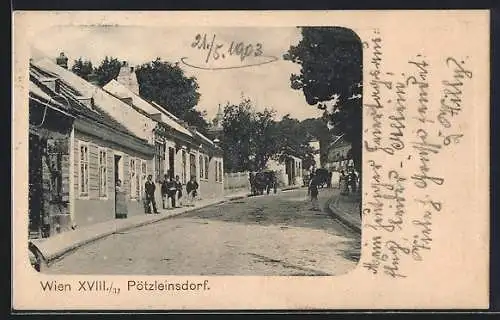 AK Wien, Strassenpartie in Pötzleinsdorf