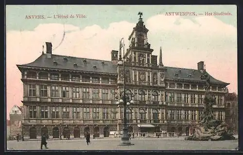 AK Anvers / Antwerpen, L`Hotel de Ville, Het Stadhuis