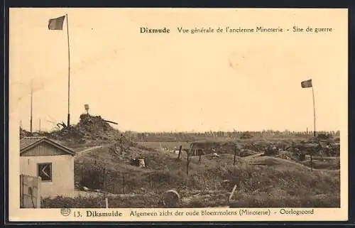 AK Dixmude, Vue générale de l`ancienne Minoterie, site de guerre