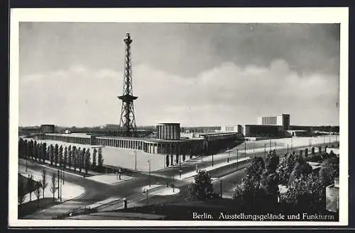 AK Berlin-Charlottenburg, Ausstellungsgelände und Funkturm