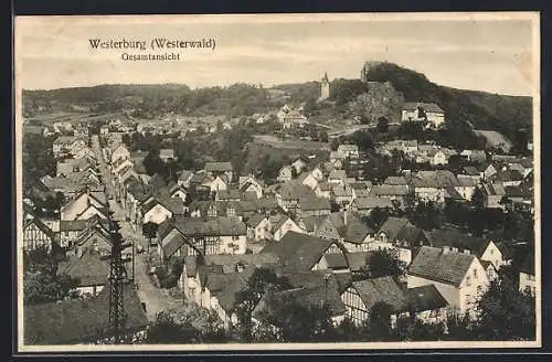 AK Westerburg /Westerwald, Ortsansicht aus der Vogelschau