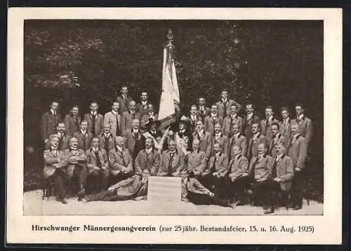 AK Hirschwang, Mitglieder des Männergesangsvereins, 25-jährige Bestandsfeier 1925