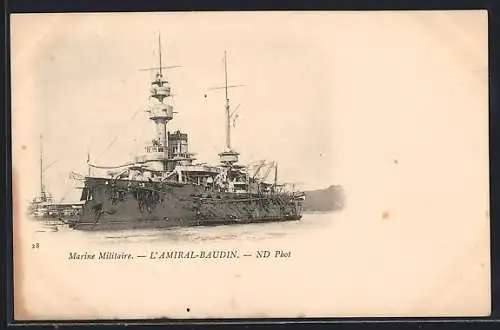 AK Kriegsschiff L`Amiral-Baudin, Marine Militaire