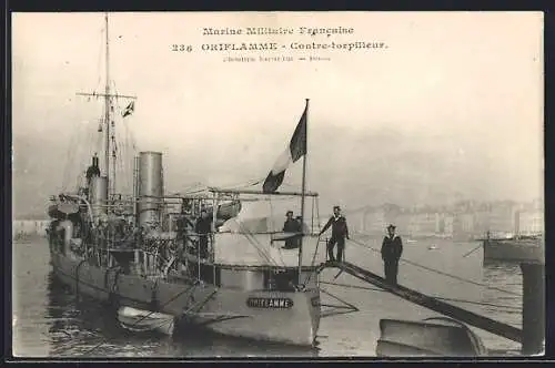 AK Kriegsschiff Oriflamme, Contre-torpilleur, Marine Militaire Francaise