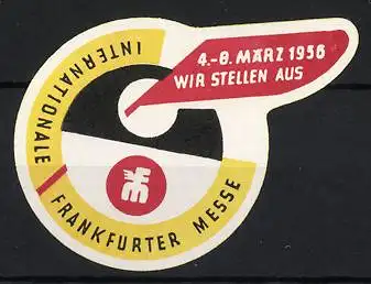 Reklamemarke Frankfurt, Internationale Frankfurter Messe 1956, Messe-Symbol