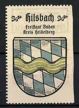 Reklamemarke Hilsbach, Freistaat Baden Kreis Heidelberg, Wappen