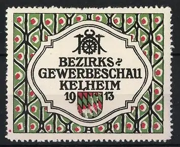 Reklamemarke Kelheim, Bezirks-Gewerbeschau, Wappen, 1913