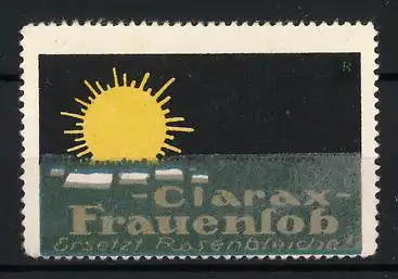 Reklamemarke Clarax Frauenlob Bleichmittel, strahlende Sonne