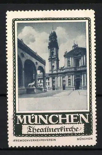 Reklamemarke München, Theatinerkirche, Fremdenverkehrsverein München